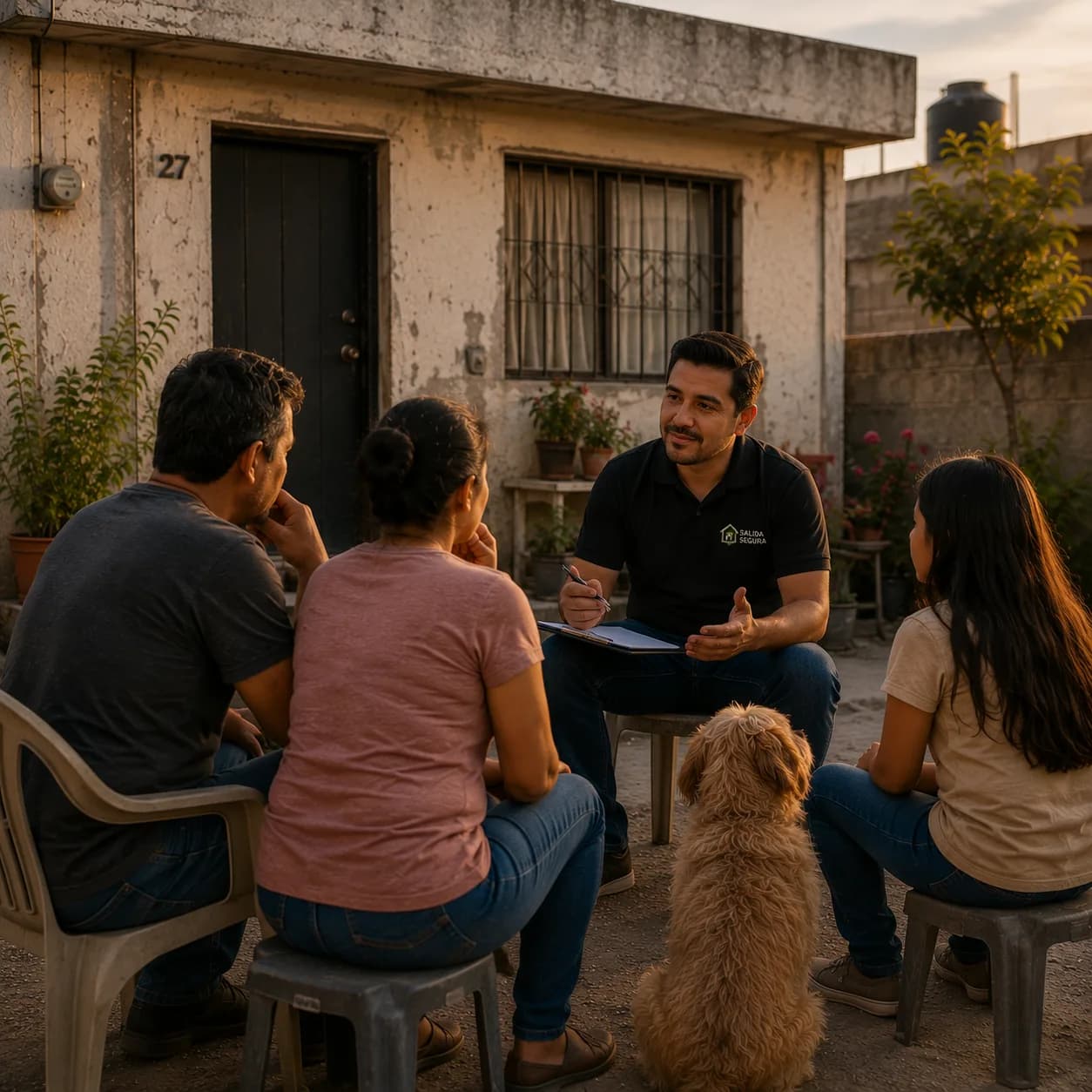 Asesor de Salida Segura escuchando a su cliente con atención